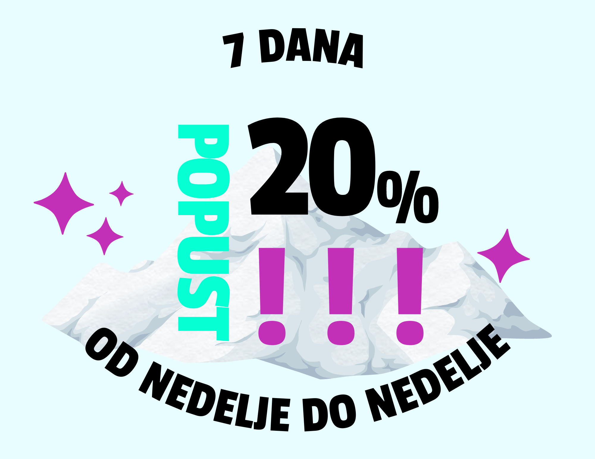 Popust 20% na sedmodnevni aranžman od nedelje do nedelje